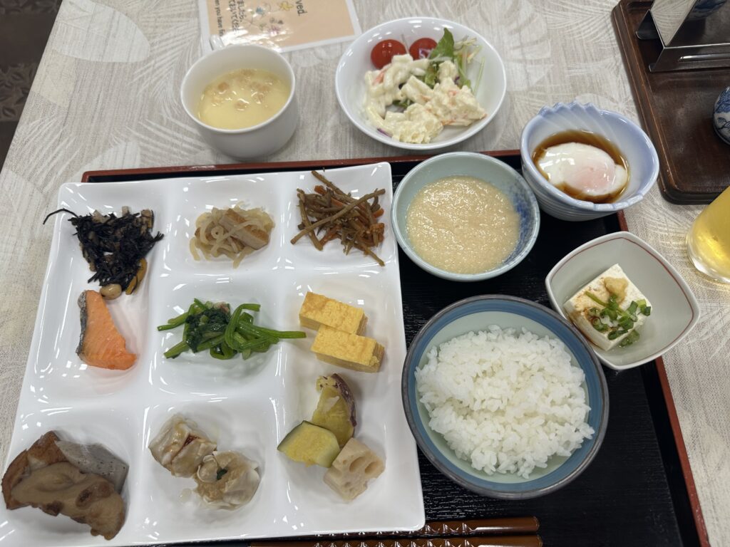 上高地温泉ホテルの朝食ビュッフェ
